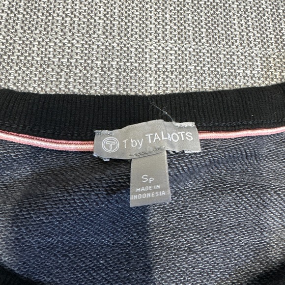 T by Talbots Camo T Shirt Dress‎ Small Petite Short Sleeve Pocket Athleisure - Picture 2 of 8